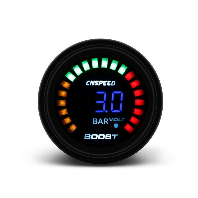 2-palcový 52 mm Digitálny Turbo Boost/voda/teplota Oleja/tlak/tachometer/egt Monitor Závodné Meradlo