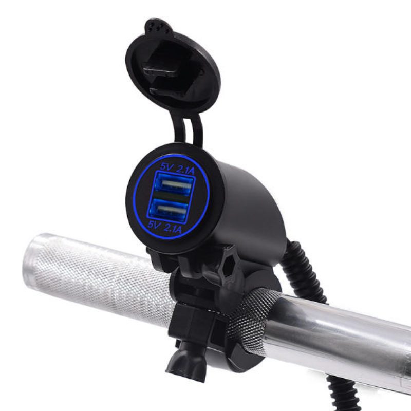 28mm 5v 4.2a Led Duálna Usb Nabíjačka 12-24v Zásuvka Napájanie Vodotesný Motocykel Auto Čln