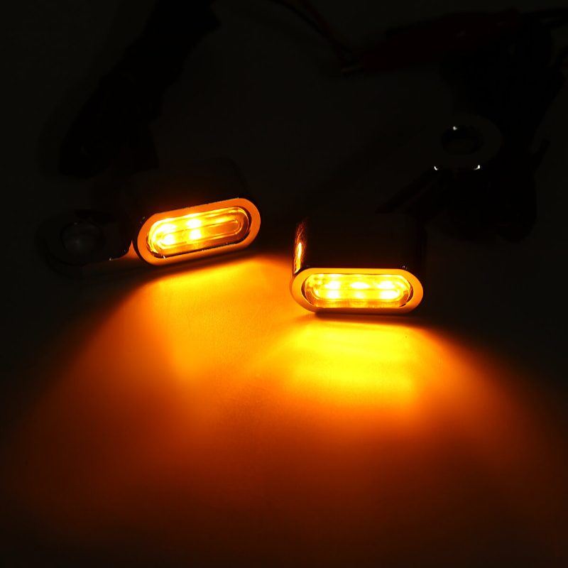 2ks 12v Motocykel Jantárová Led Mini Smerovka Svietidlo Pre Harley