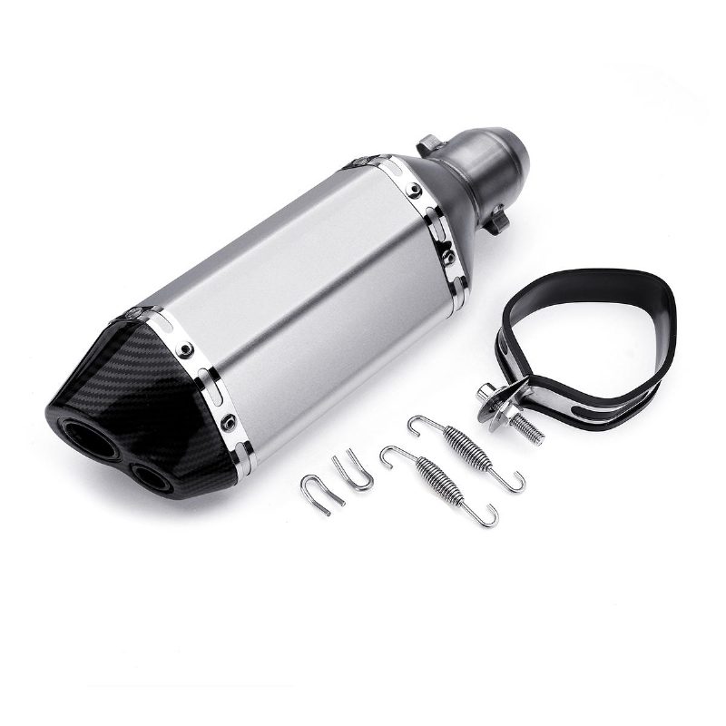 310mm Sliver Univerzálny Motocykel Dirt Bicykel Atv Rúrka Výfuku Db Killer 38-51mm