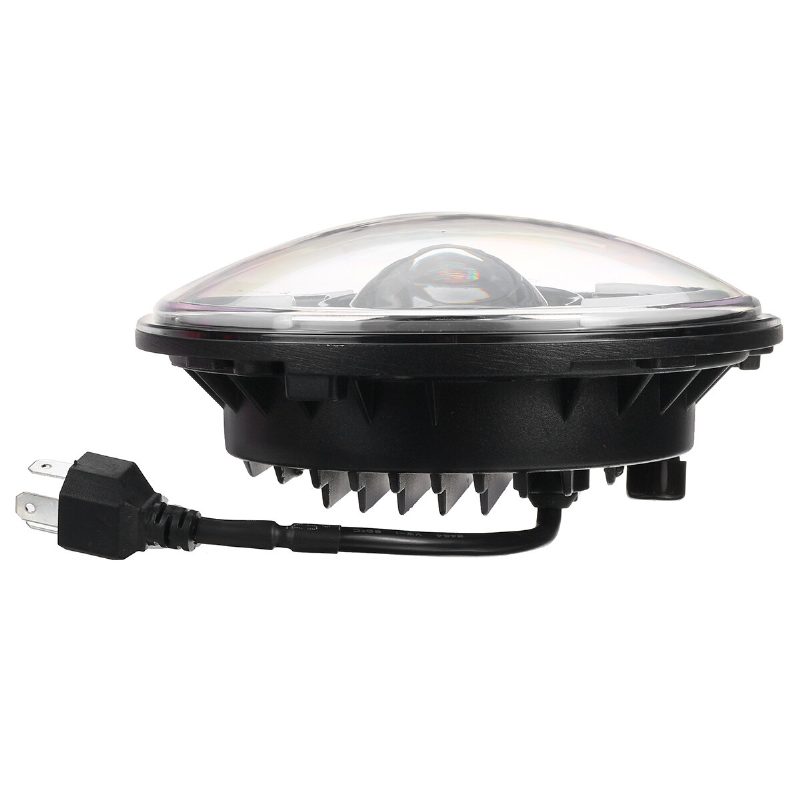 7" Motocyklové Led Projektorové Svetlomety Hi-lo Beam Okrúhle Pre Jeep For Wrangler