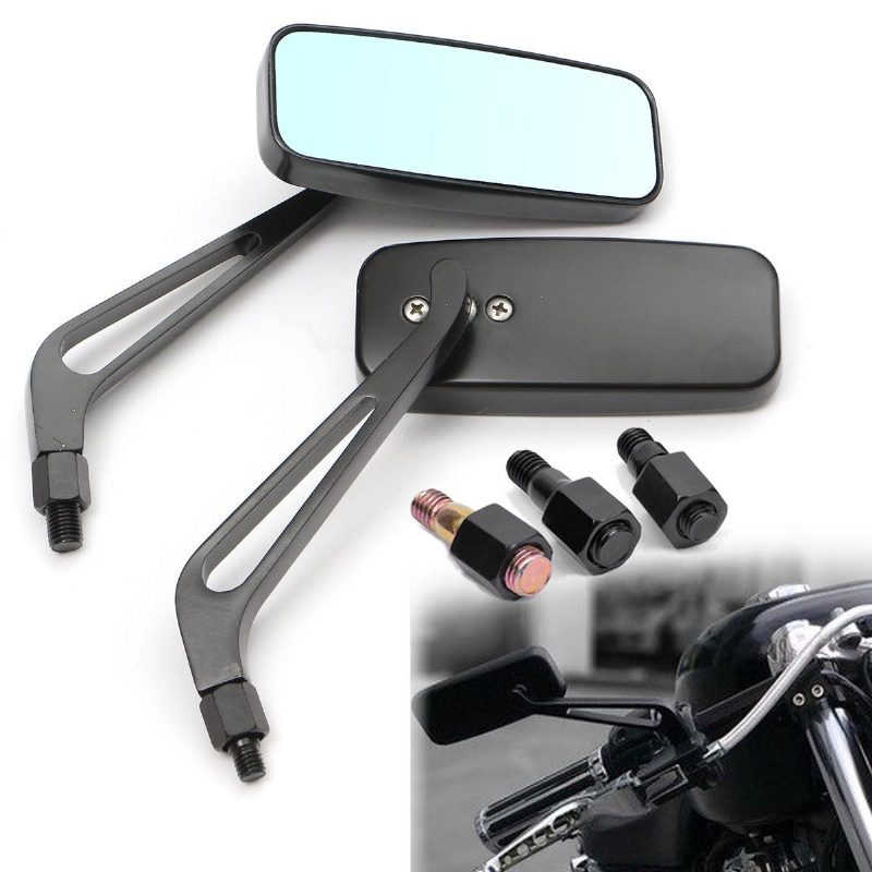 8 mm 10 mm Hliníkové Motocyklové Obdĺžnikové Spätné Zrkadlo Univerzálne