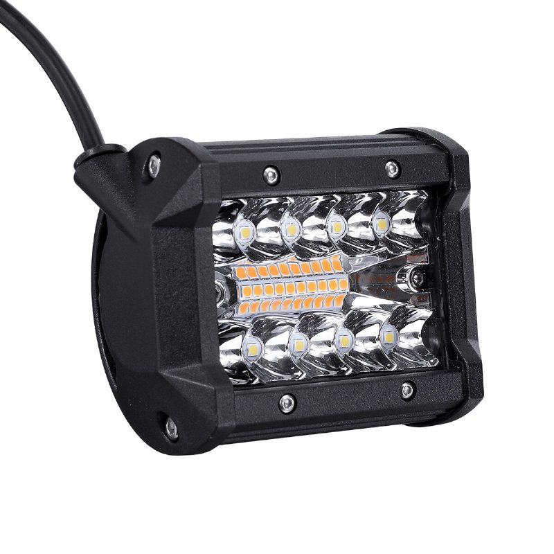 Ambother 2ks 4" 10-32v 12800lm Led Svetelná Lišta Ip68 Vodotesná Pre Jeep Motocykel Truck Atv Universal