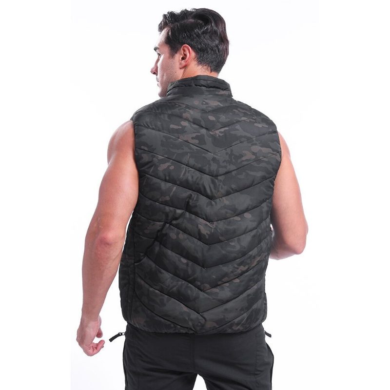 Elektrická Usb Vyhrievaná Vesta Trojrýchlostný Termostat Coats Outdoor Sports Body Warmer Kamufláž