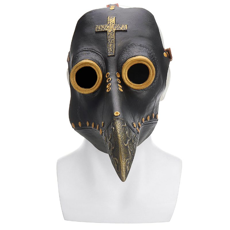 Maska Morového Doktora Halloween Kostým Bird Long Nose Beak Pu Koža Steampunk