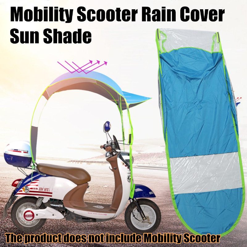 Mobilita Motocykel Skúter Slnko Dážď Vietor Kryt Elektrické Auto Prevent Umbrella 2.8*0.8*0.75m Modrá