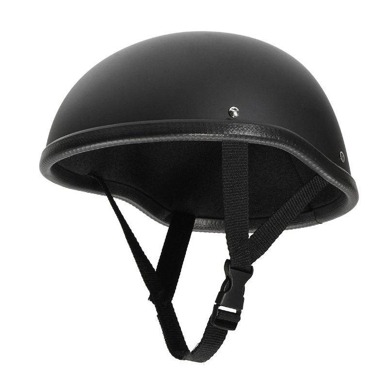 Motocyklová Prilba Vintage Half Face Cap Matte Black