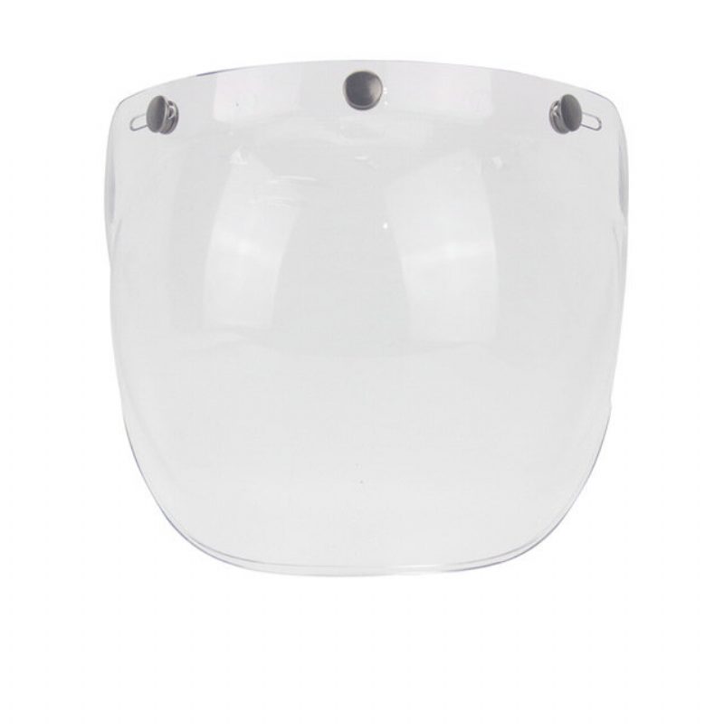 Sklíčko Prilby Bubble Shield Pre Polovičnú Retro Lietajúcu Prilbu S Tromi Prackami S Čiernym Rámom