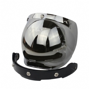 Sklíčko Prilby Bubble Shield Pre Polovičnú Retro Lietajúcu Prilbu S Tromi Prackami S Čiernym Rámom