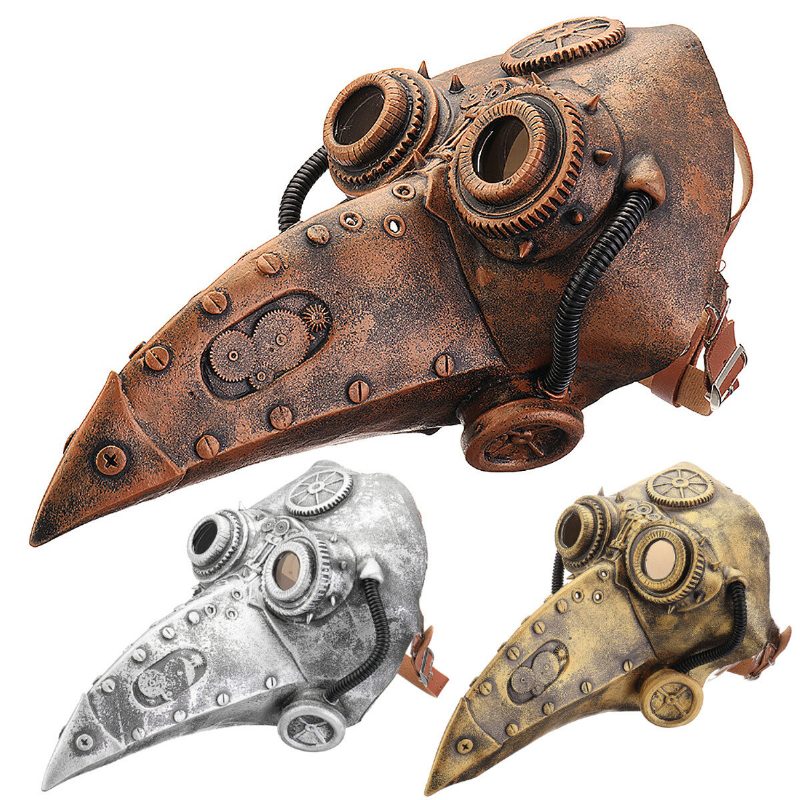 Steampunk Plague Doctor Mask Cosplay Bird Beak Retr Gothic Masks Halloween Rekvizity