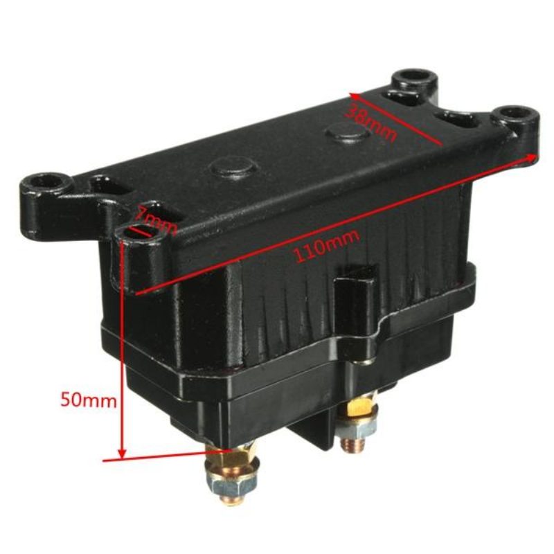 Univerzálny 12v Solenoidový Reléový Stýkač Navijak Kolískový Spínač Pre Atv Utv Čierny