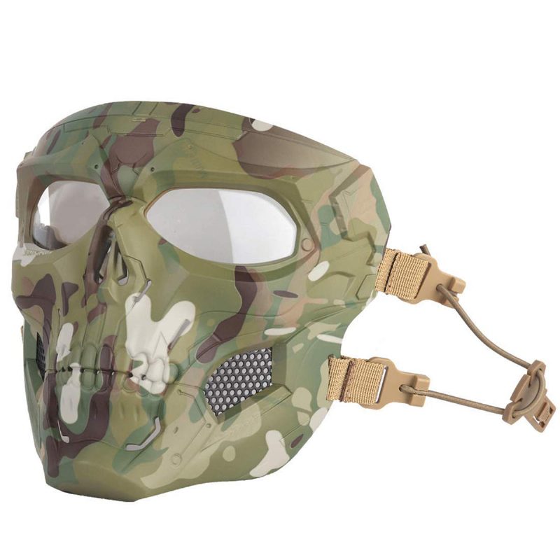 Wosport Skull Airsoft Paintballová Maska Celotvárová Taktická Halloweenska Párty