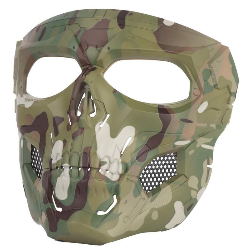 Wosport Skull Airsoft Paintballová Maska Celotvárová Taktická Halloweenska Párty