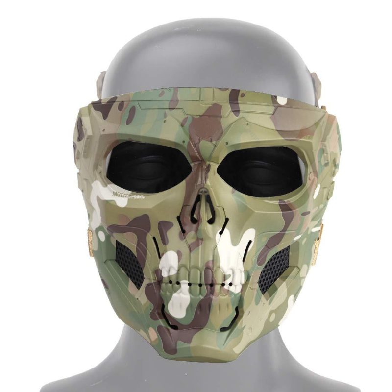 Wosport Skull Airsoft Paintballová Maska Celotvárová Taktická Halloweenska Párty