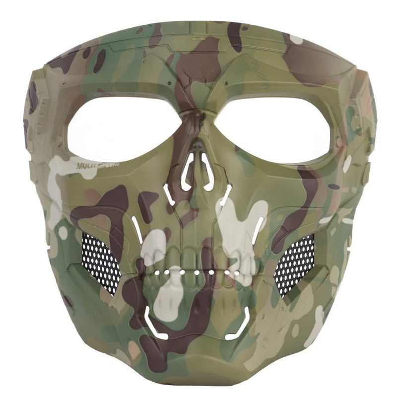 Wosport Skull Airsoft Paintballová Maska Celotvárová Taktická Halloweenska Párty