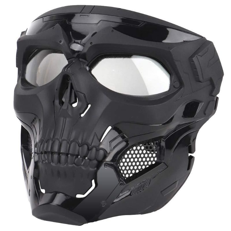 Wosport Skull Airsoft Paintballová Maska Celotvárová Taktická Na Halloween