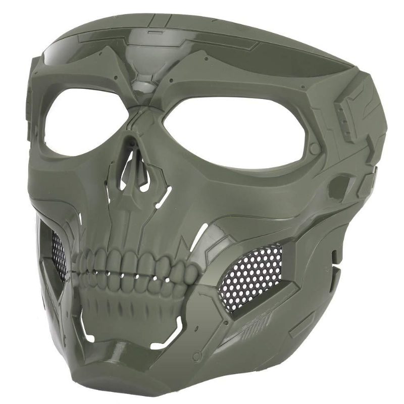 Wosport Skull Airsoft Paintballová Maska Celotvárová Taktická Na Halloween