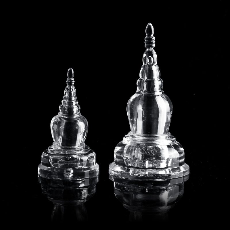 Akrylová Číra Tibetská Budhistická Veža Mikky Crystal Stupa