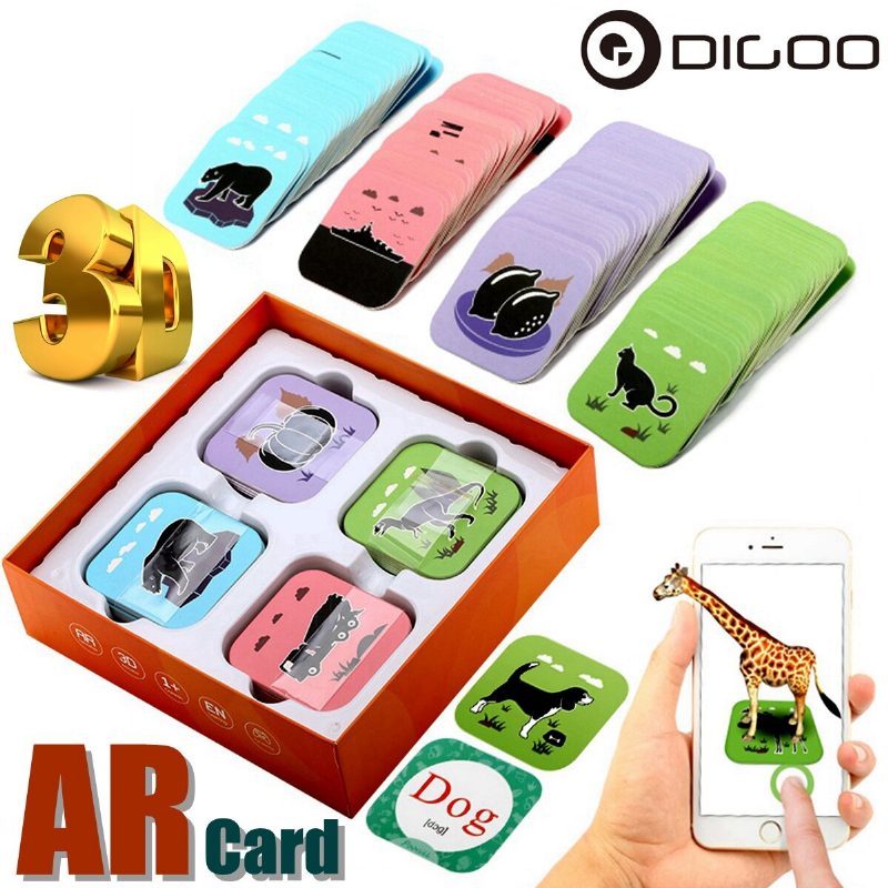 Digoo Bb-cq1 Ar Education Card 108 Ks Early Learning Interactive Educational Kids 3d Speelgoed