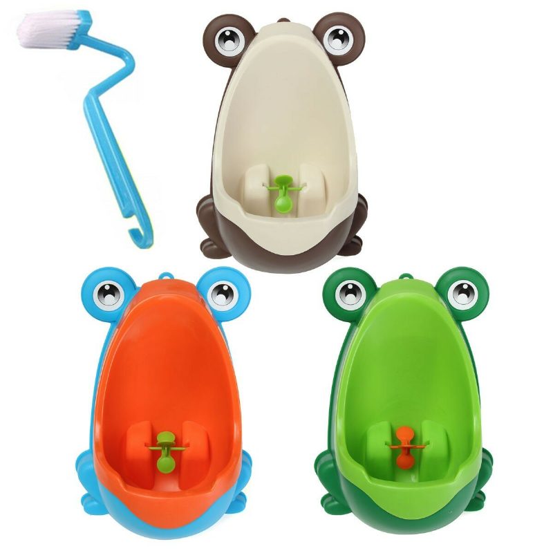 Lovely Frog Kefa Čistenie Detský Nočník Toaleta Školenie Pisoár Kid Boy Pee Odnímateľná Kúpeľňa