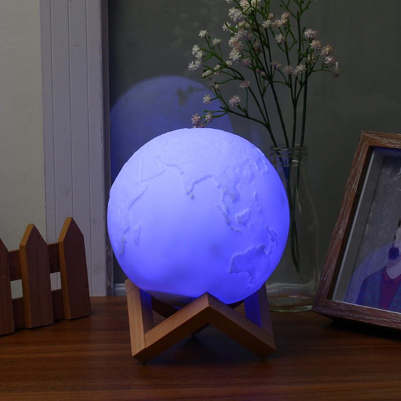 15 cm Magická Trojtónová Uzemňovacia Stolná Lampa Usb Nabíjateľná Nočná Led Dióda Ako Darčekový Senzor