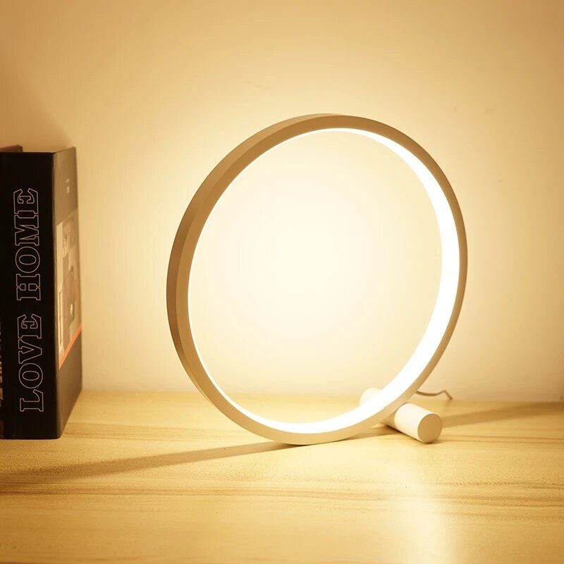 15cm Led Stmievateľná Stolová Lampa Kruhové Stolové Lampy Usb Nočné Svetlo Do Obývacej Izby Spálňa Nočná