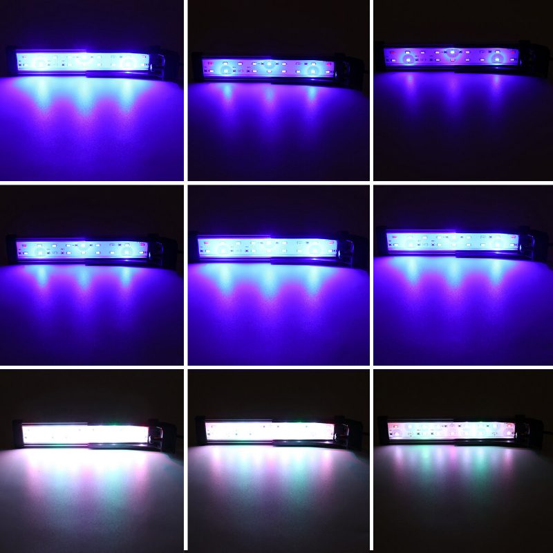 22cm 18led Rgb Svetlo Akváriových Akvárií Vysokosvietivá Dvojitá Drenážna Vodná Lampa