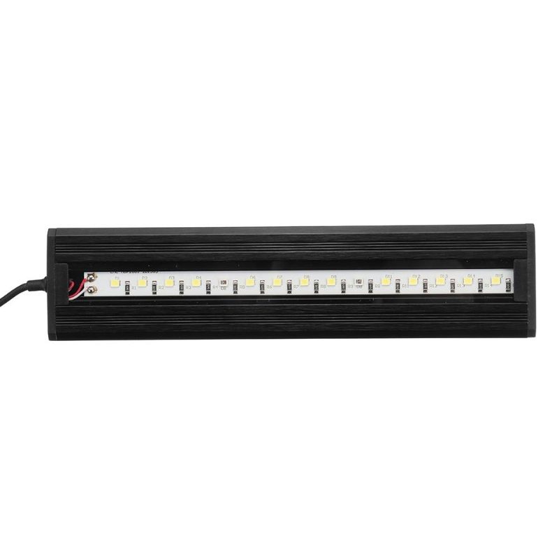 2.5 W 18 cm Nastaviteľná 2835 Led Nádrž Na Akváriové Ryby Super Tenká Svetelná Lampa Čierna