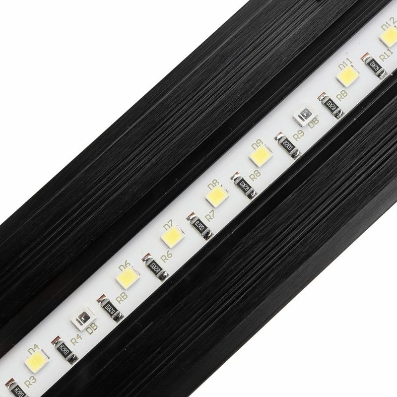 2.5 W 18 cm Nastaviteľná 2835 Led Nádrž Na Akváriové Ryby Super Tenká Svetelná Lampa Čierna