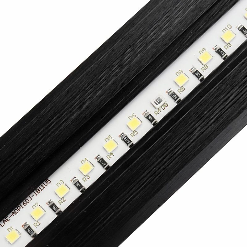 2w 13cm Nastaviteľná 2835 Led Nádrž Na Akváriové Ryby Super Tenká Svetelná Lampa Čierna