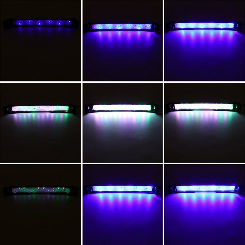 32cm 24led Rgb Svetlo Akváriového Akvária S 2 Režimami Lampa Na Trávu S Dvojitým Odtokom Vody