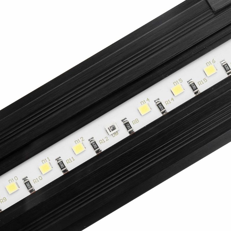 3.5 W 25 cm Nastaviteľná 2835 Led Nádrž Na Akváriové Ryby Super Tenká Svetelná Lampa Čierna