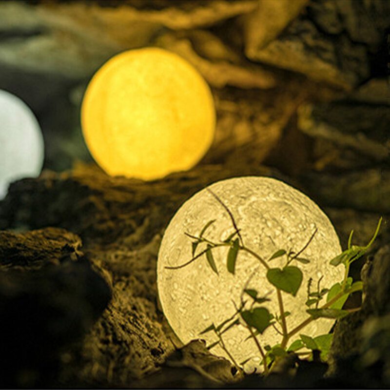 3d Pvc Moon Light Diaľkové Stmievanie Led Malé Usb Nabíjacie Nočné Arome Svetlo