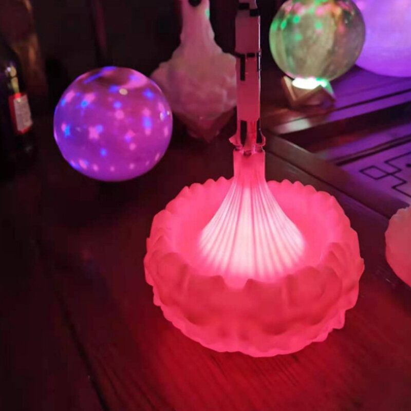 3d Tlač 16-farebná Raketová Lampa Saturn Usb Led Detské Nočné Svetlo Stmievateľné Dotykové Ovládanie + Diaľkové