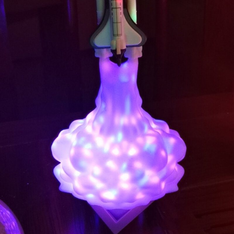 3d Tlač 16-farebná Raketová Lampa Saturn Usb Led Detské Nočné Svetlo Stmievateľné Dotykové Ovládanie + Diaľkové