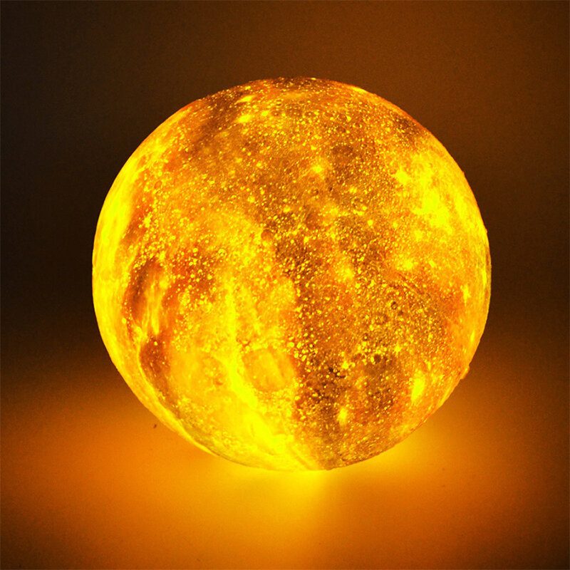 3d Tlač Moon Lamp Space Led Nočné Svetlo Diaľkové Ovládanie / Touch/ Pat Control Usb Charging Valentine Gift