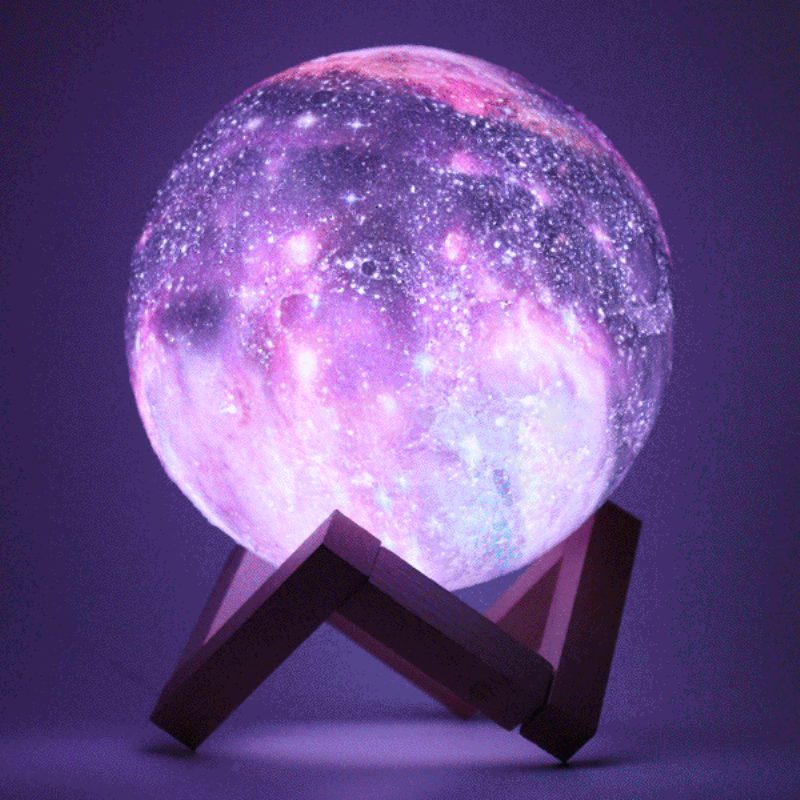 3d Tlač Moon Lamp Space Led Nočné Svetlo Diaľkové Ovládanie / Touch/ Pat Control Usb Charging Valentine Gift