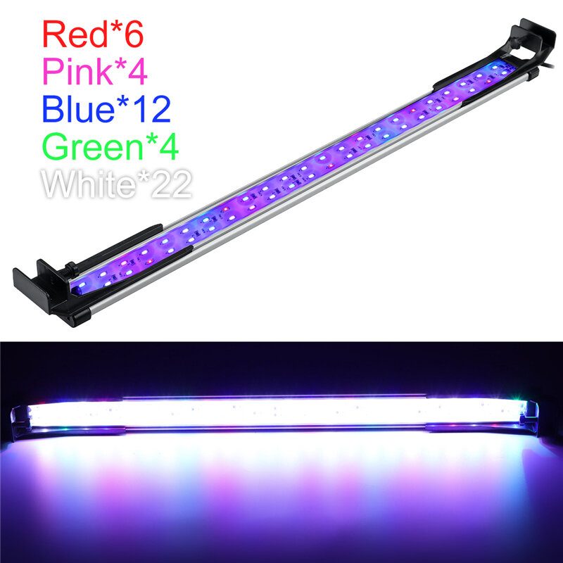 52cm 48led Svetlo Akváriového Akvária S Vysokým Jasom S Dvojitou Drenážnou Vodnou Trávou