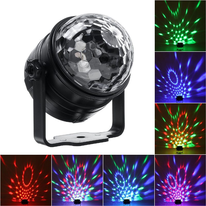 6w 110-240v 6 Režimov Rgb Disco Party Svetlá Stroboskop Led Dj Ball Zvuk Aktivovaná Žiarovka Tanečná Lampa Sviatočná Výzdoba