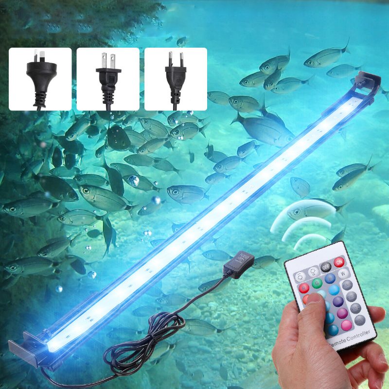 72cm 24w Akvárium Light Fish Tank Lamp Led Osvetlenie Vnútorné Rastliny Rybolov Luminaria Rgb Stmievanie S Diaľkovým Ovládaním