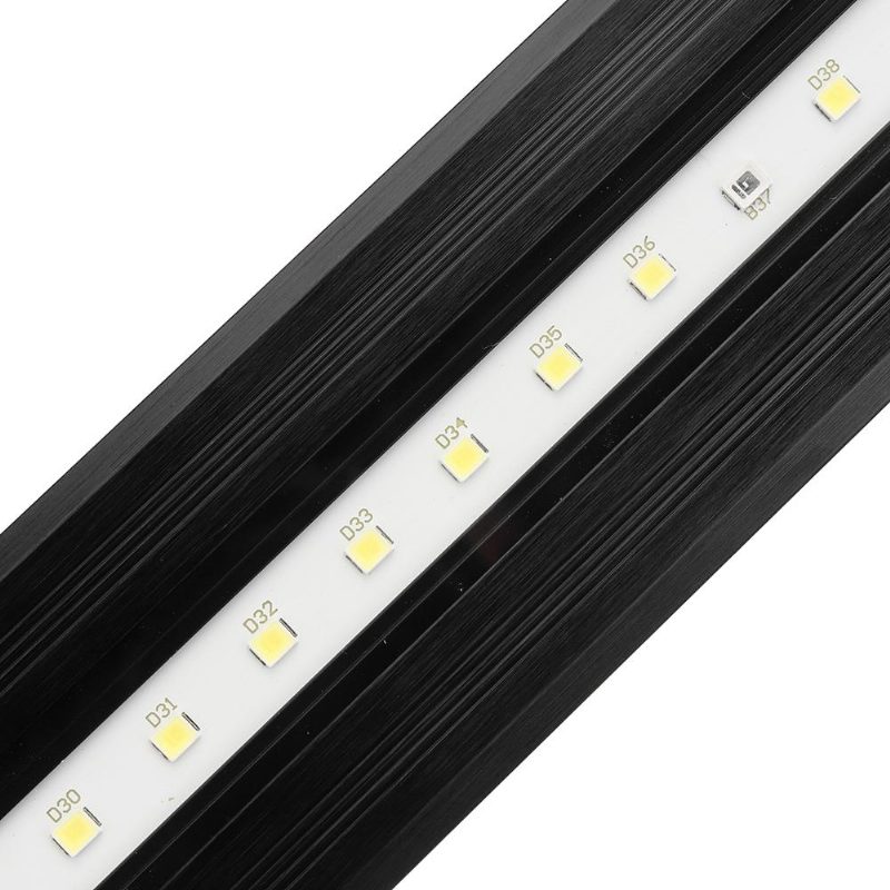 8w 50cm Nastaviteľná 2835 Led Nádrž Na Akváriové Ryby Super Tenká Svetelná Lampa Čierna