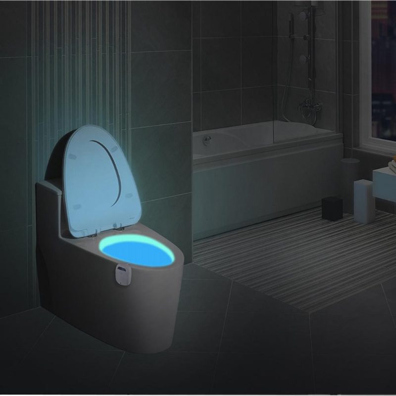 Aniónový Smart Pir Pohybový Senzor Wc Led Nočná Lampa Čistý Vzduch Farebné Batéria Napájanie Kúpeľňové Svetlo