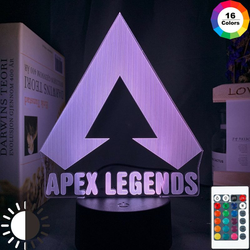 Apex Legends Logo Nočné Svetlo Led Meniace Farbu Pre Herňu Nápady Na Výzdobu Miestnosti Skvelé Podujatie Cena Hráči Narodeniny Darčeková Usb Lampa