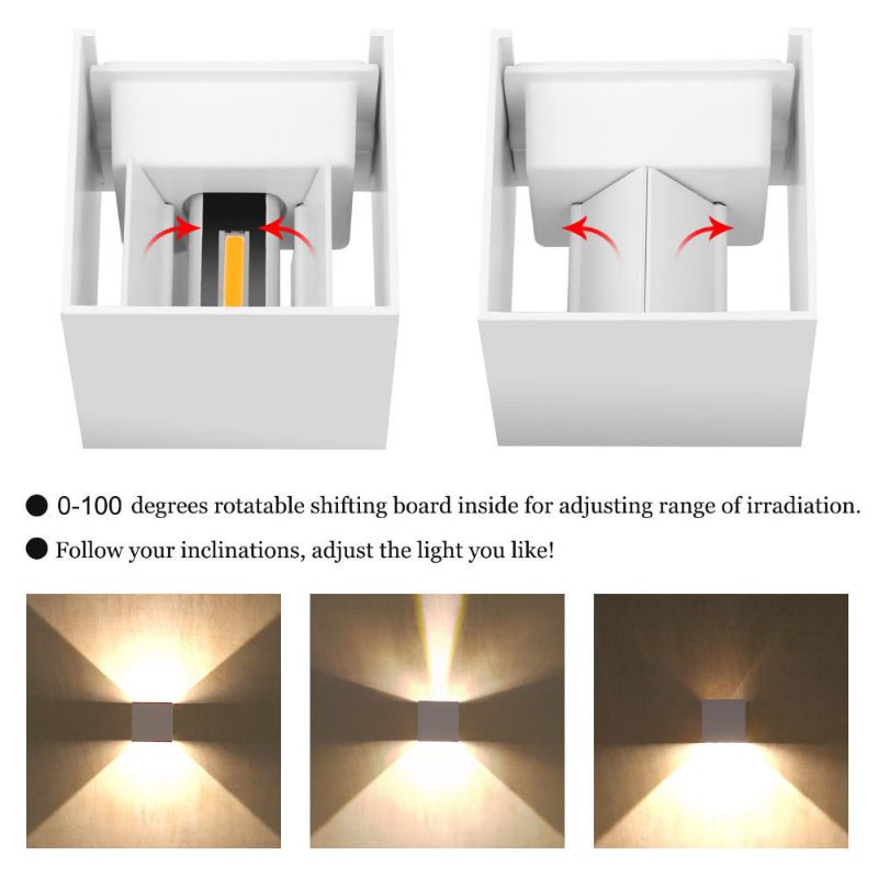 Dx-ct1 Ac 220v Vodotesná 7w Hliníková Kocka Cob Led Nástenné Svietidlo Moderné Domáce Osvetlenie