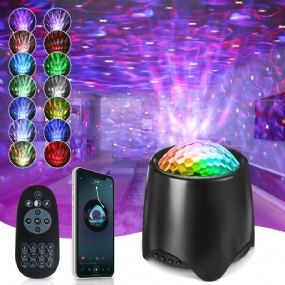 Elfeland Usb Rgb Led Galaxy Projector Light Nočné Svetlo Starry Sky Ocean Music S Diaľkovým Ovládaním