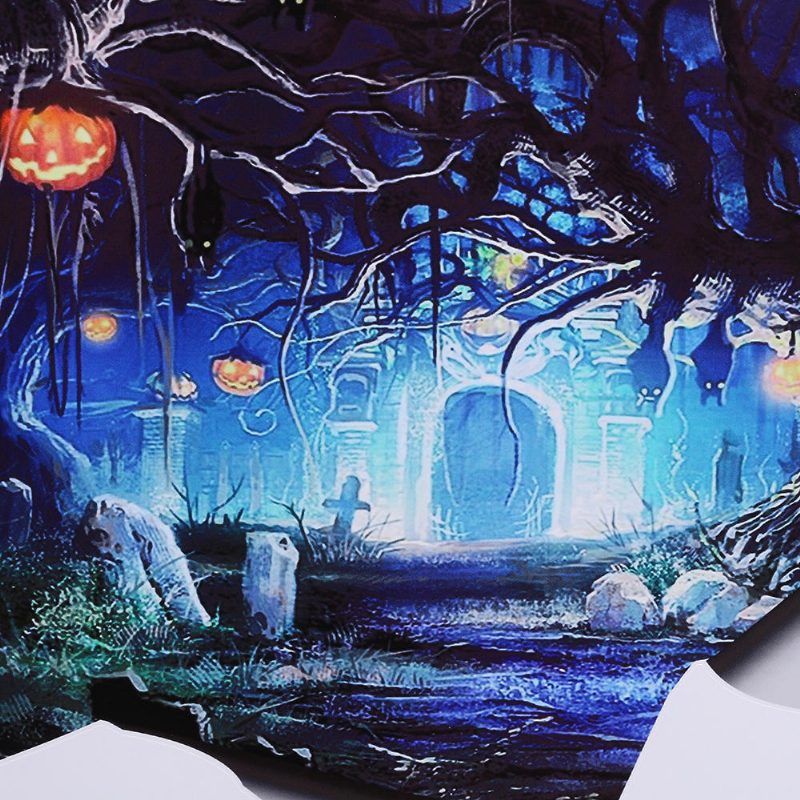 Halloween 3d Nálepka Na Stenu Decal Lamp Odnímateľná Diy Strašidelná Plagát Nástenná Maľba Dekor