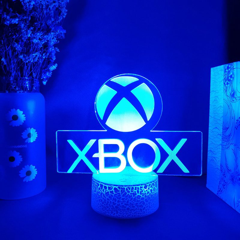 Ikona Hry Xbox 3d Illusion Lamp Herná Miestnosť Nastavenie Pracovnej Plochy Led Senzorové Svetlá Meniace Farbu Podsvietenia Počítača Dekorácia Miestnosti