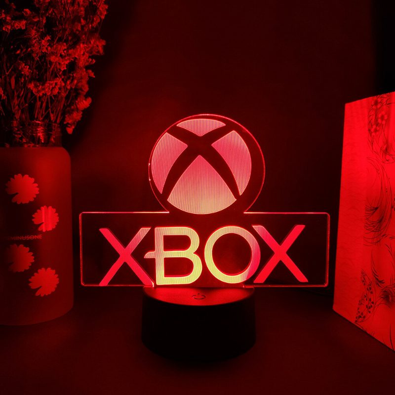 Ikona Hry Xbox 3d Illusion Lamp Herná Miestnosť Nastavenie Pracovnej Plochy Led Senzorové Svetlá Meniace Farbu Podsvietenia Počítača Dekorácia Miestnosti