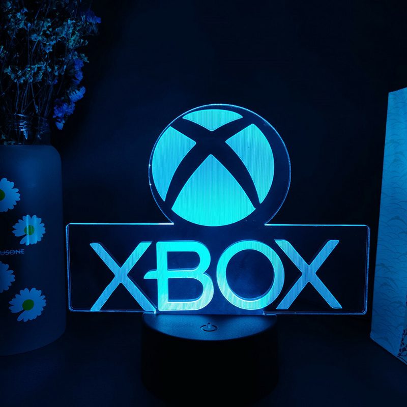 Ikona Hry Xbox 3d Illusion Lamp Herná Miestnosť Nastavenie Pracovnej Plochy Led Senzorové Svetlá Meniace Farbu Podsvietenia Počítača Dekorácia Miestnosti