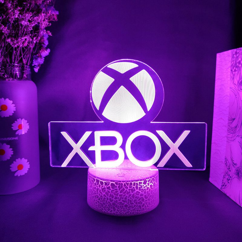 Ikona Hry Xbox 3d Illusion Lamp Herná Miestnosť Nastavenie Pracovnej Plochy Led Senzorové Svetlá Meniace Farbu Podsvietenia Počítača Dekorácia Miestnosti